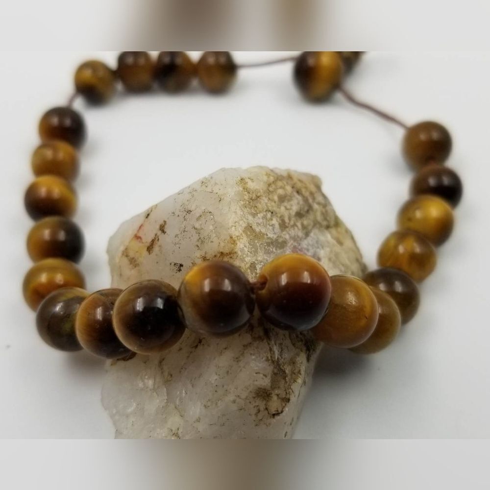 Tigers eye charm bracelet brutalist jewelry B1209‎